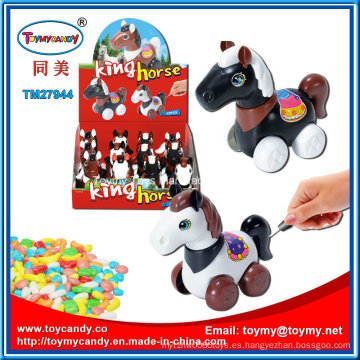 Rey plástico Walking Horse Toy con dulces